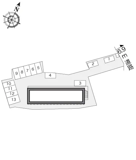 ★手数料０円★新発田市舟入町１丁目　月極駐車場（LP）